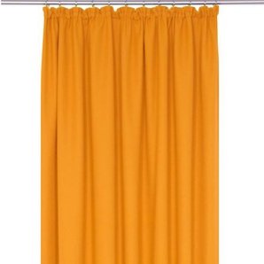 Vorhang WIRTH WirthNatur Gardinen Gr. 305 cm, Kräuselband, 132 cm, orange Kräuselband