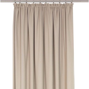 Vorhang WIRTH WirthNatur Gardinen Gr. 325 cm, Kräuselband, 132 cm, grau (taupe) Kräuselband nach Maß