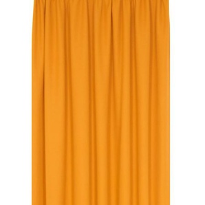 Vorhang WIRTH WirthNatur Gardinen Gr. 345 cm, Kräuselband, 132 cm, orange Kräuselband nach Maß
