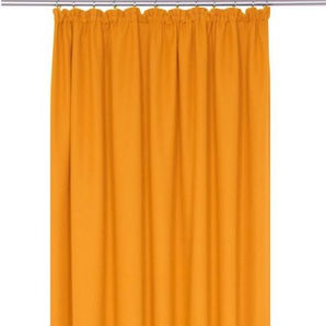 Vorhang WIRTH WirthNatur Gardinen Gr. 345 cm, Kräuselband, 132 cm, orange Kräuselband nach Maß