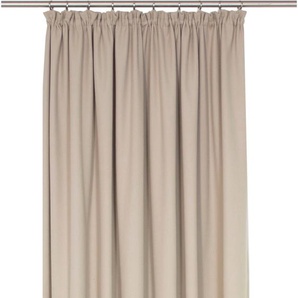 Vorhang WIRTH WirthNatur Gardinen Gr. 375 cm, Kräuselband, 132 cm, grau (taupe) Kräuselband nach Maß