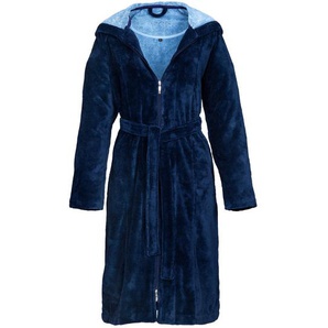Vossen Bademantel Palermo DML NOS Vossen Konfektion, Blau, Textil, Uni, Gr. S, female, ISO 9001, Fkt, Made in Austria, Oeko-Tex® Standard 100,