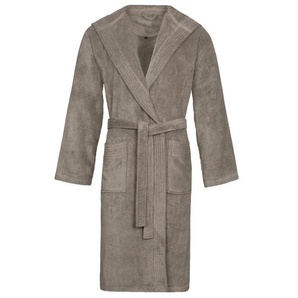 Vossen Bademantel Vegan Life , Braun, Greige , Textil , Uni , Gr. XL , unisex , Made in Austria, Oeko-Tex® Standard 100, Oeko-Tex® Made IN Green, V-Label Vegan , Taschen, hochwertige Qualität, modische Optik , Badtextilien, Bademäntel