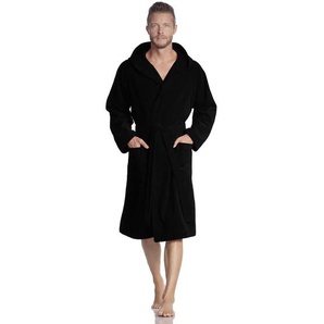 Vossen Bademantel Texas , Schwarz , Textil , Gr. XS , unisex , Textiles Vertrauen - Oeko-Tex® , Badtextilien, Bademäntel