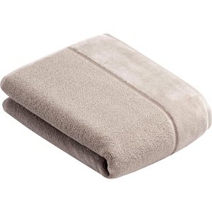 Badetuch VOSSEN Pure Handtücher Gr. B/L: 67 cm x 140 cm (1 St.), grau (urban grey) Badetücher Handtücher Baumwolle & VEGAN, mit eleganter Veloursbordüre