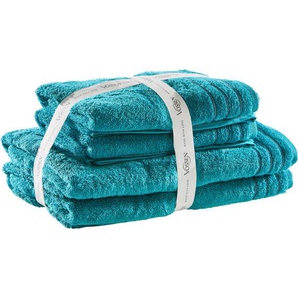 Vossen Frottierset Grossetto Bundle, Grün, Textil, 4-teilig, Uni, ISO 9001, Fkt, Made in Austria, Oeko-Tex® Standard 100, hochwertige Qualität,