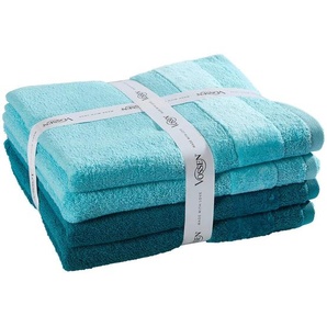 Vossen Frottierset Silence Set, Blau, Textil, 4-teilig, Uni, ISO 9001, Fkt, Made in Austria, Oeko-Tex® Standard 100, hochwertige Qualität,
