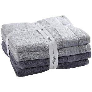 Vossen Frottierset Silence Set, Grau, Textil, 4-teilig, Uni, ISO 9001, Fkt, Made in Austria, Oeko-Tex® Standard 100, hochwertige Qualität,