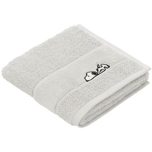 Vossen Gästetuchset Sleepy Snoopy, Grau, Textil, Uni, 30x50 cm, ISO 9001, Fkt, Made in Austria, Oeko-Tex® Standard 100, Badtextilien, Gästehandtücher