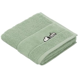 Vossen Gästetuchset Sleepy Snoopy, Grün, Textil, Uni, 30x50 cm, ISO 9001, Fkt, Made in Austria, Oeko-Tex® Standard 100, Badtextilien, Gästehandtücher