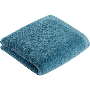 Handtuch VOSSEN Vegan Life Handtücher Gr. B/L: 50 cm x 100 cm (1 St.), blau (sea shimmer) Handtücher 100% vegan