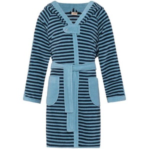Vossen Kinderbademantel Little Striped Hoody, Blau, Textil, Uni, Gr. 098/104, unisex, ISO 9001, Fkt, Made in Austria, Oeko-Tex® Standard 100, hochwertige Qualität, Badtextilien, Bademäntel