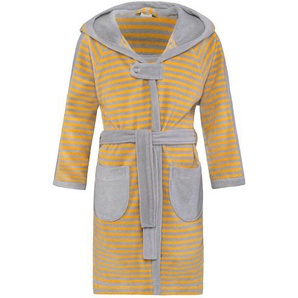Vossen Kinderbademantel Little Striped Hoody, Grau, Textil, Uni, Gr. 110/116, unisex, ISO 9001, Fkt, Made in Austria, Oeko-Tex® Standard 100, hochwertige Qualität, Badtextilien, Bademäntel