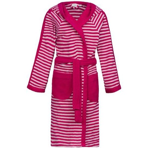 Vossen Kinderbademantel Little Striped Hoody, Rot, Textil, Uni, Gr. 122/128, unisex, ISO 9001, Fkt, Made in Austria, Oeko-Tex® Standard 100, hochwertige Qualität, Badtextilien, Bademäntel
