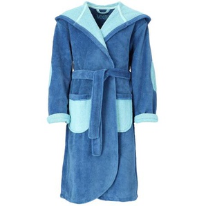 Vossen Kinderbademantel Momo KML NOS Vossen Konfektion, Blau, Textil, Uni, Gr. 122/128, unisex, ISO 9001, Fkt, Made in Austria, Oeko-Tex® Standard 100, hochwertige Qualität, Badtextilien, Bademäntel