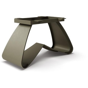 W-Gestell Metall Effektfinish Titan für Tischplatten ab 200 cm, Gestelle