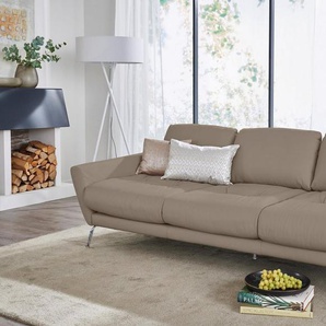 W.SCHILLIG Big-Sofa softy, mit dekorativer Heftung im Sitz, Füße Chrom glänzend