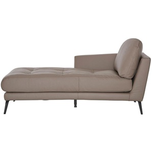 W.SCHILLIG Chaiselongue softy, mit dekorativer Heftung im Sitz, Füße Chrom glänzend