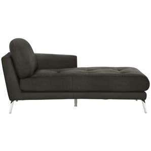 W.SCHILLIG Chaiselongue softy, mit dekorativer Heftung im Sitz, Füße Chrom glänzend