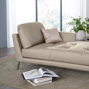 W.SCHILLIG Chaiselongue softy, mit dekorativer Heftung im Sitz, Füße schwarz pulverbeschichtet