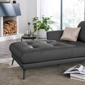 W.SCHILLIG Chaiselongue softy, mit dekorativer Heftung im Sitz, Füße schwarz pulverbeschichtet