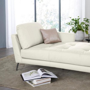W.SCHILLIG Chaiselongue softy, mit dekorativer Heftung im Sitz, Füße schwarz pulverbeschichtet