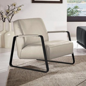 W.SCHILLIG Cocktailsessel quadroo Loungesessel, mit bezogenen Armlehnen, Gestell in Schwarz pulverbeschichtet