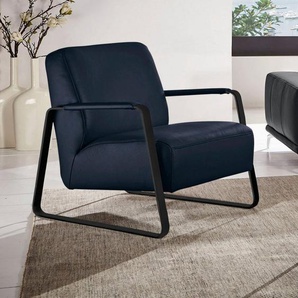 W.SCHILLIG Cocktailsessel quadroo Loungesessel, mit bezogenen Armlehnen, Gestell in Schwarz pulverbeschichtet