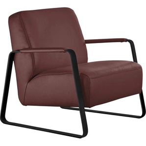W.SCHILLIG Cocktailsessel quadroo Loungesessel, mit bezogenen Armlehnen, Gestell in Schwarz pulverbeschichtet