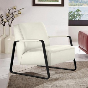 W.SCHILLIG Cocktailsessel quadroo Loungesessel, mit bezogenen Armlehnen, Gestell in Schwarz pulverbeschichtet