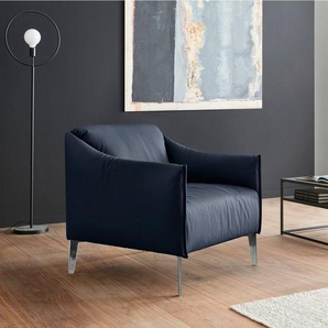 W.SCHILLIG Cocktailsessel sally Designsessel, Loungesessel, mit Metall-Winkelfüßen in Chrom glänzend