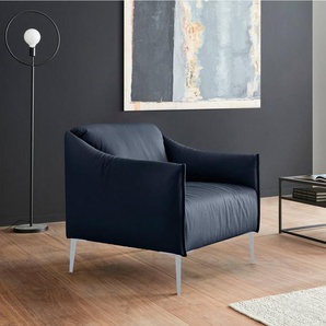 W.SCHILLIG Cocktailsessel sally, mit Metallfüßen in Silber matt