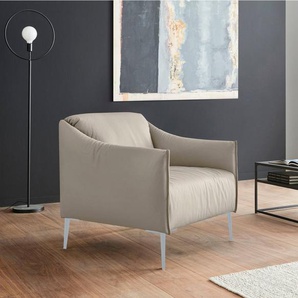 W.SCHILLIG Cocktailsessel sally, mit Metallfüßen in Silber matt