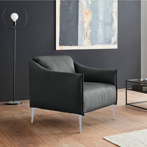 W.SCHILLIG Cocktailsessel sally, mit Metallfüßen in Silber matt