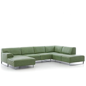 W.SCHILLIG Ecksofa alessiio 20550 Leder Z69/33 green