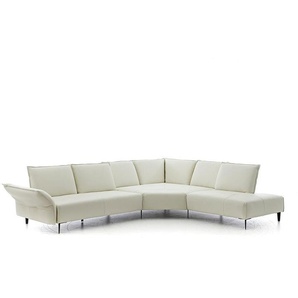 W.SCHILLIG Ecksofa bonnie 16660 Leder Z77/42 bianco
