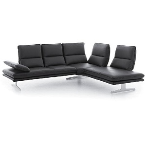W.SCHILLIG Ecksofa broadway 16777 Leder Z73/99 nachtschwarz
