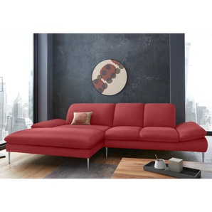 W.SCHILLIG Ecksofa »enjoy&MORE, Designsofa, elegant und bequem, L-Form«, mit Sitztiefenverstellung, Füße Chrom glänzend, Breite 310 cm
