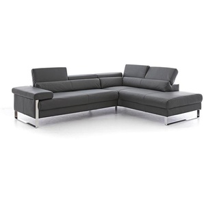 W.SCHILLIG Ecksofa finn 20974 Leder Z59/95 graphit