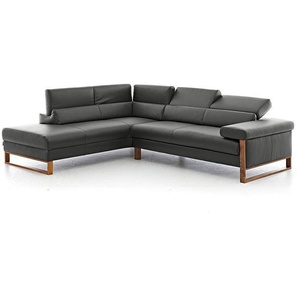 W.SCHILLIG Ecksofa finn 20974 Leder Z59/99 schwarz