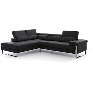 W.SCHILLIG Ecksofa finn 20974 Leder Z59/99 schwarz