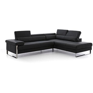 W.SCHILLIG Ecksofa finn 20974 Leder Z59/99 schwarz