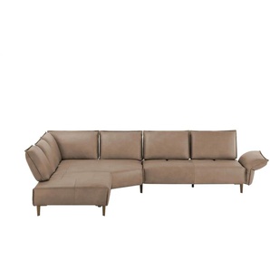 W.SCHILLIG Elementgruppe aus Echtleder Bonnie ¦ braun ¦ Maße (cm): B: 341 H: 84 T: 272.0