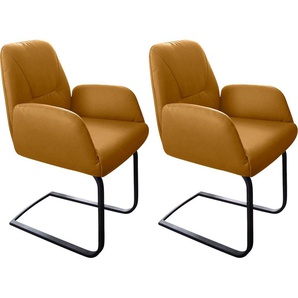 W.SCHILLIG Freischwinger ole (Set, 2 St), 2er- oder 4er-Set, Gestell in Schwarz pulverbeschichtet