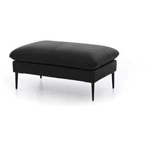 W.SCHILLIG Hocker enjoy&MORE 15450 G105 Leder Z77/99 black pearl