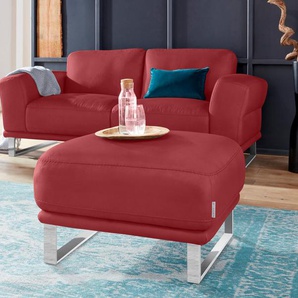 W.SCHILLIG Hocker montanaa, mit Metallkufen in Chrom glänzend, Breite 71 cm