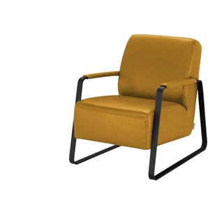W.SCHILLIG Leder Sessel 17350 Quadroo - gelb - Materialmix - 65 cm - 82 cm - cm 82,0 | Möbel Kraft