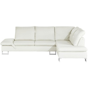 W.SCHILLIG Ledersofa   Saraa ¦ creme ¦ Maße (cm): B: 314 H: 86 T: 198.0