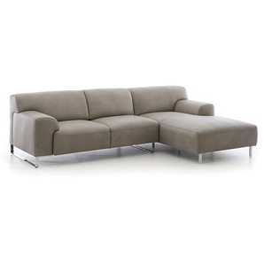 W.SCHILLIG Longchair alessiio 20550 Leder Z69/22 light grey