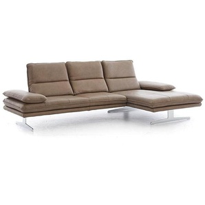 W.SCHILLIG Longchair broadway 16777 (B 291 cm) Leder Z75/49 sand